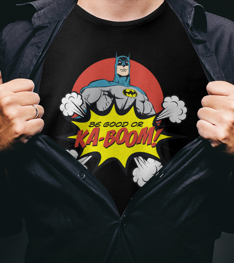 Batman Be Good Or Ka Boom Dynamic Comic Burst T-Shirt