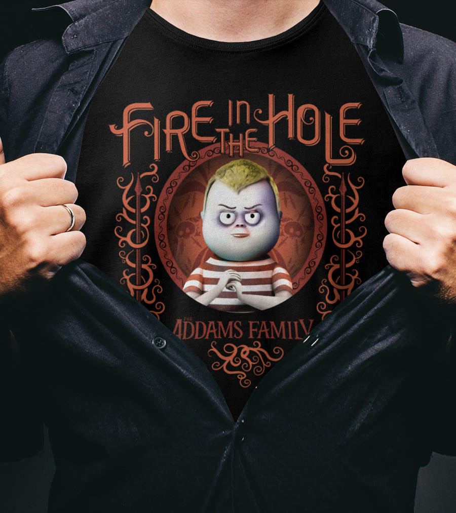 The Addams Family Pugsley Addams Fire In The Hole Gothic T-Shirt