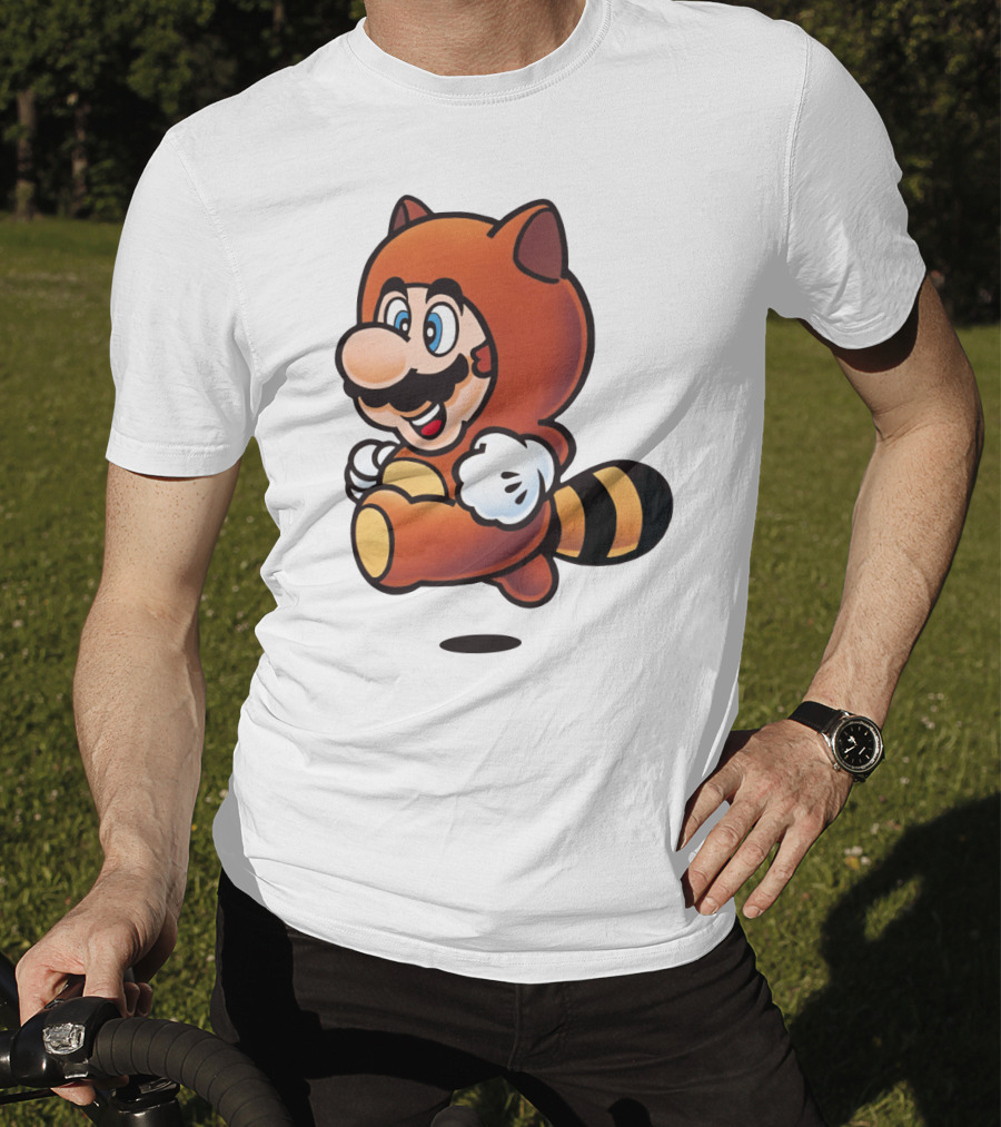 Tanooki Mario Super Leaf Power-Up Classic Look T-Shirt