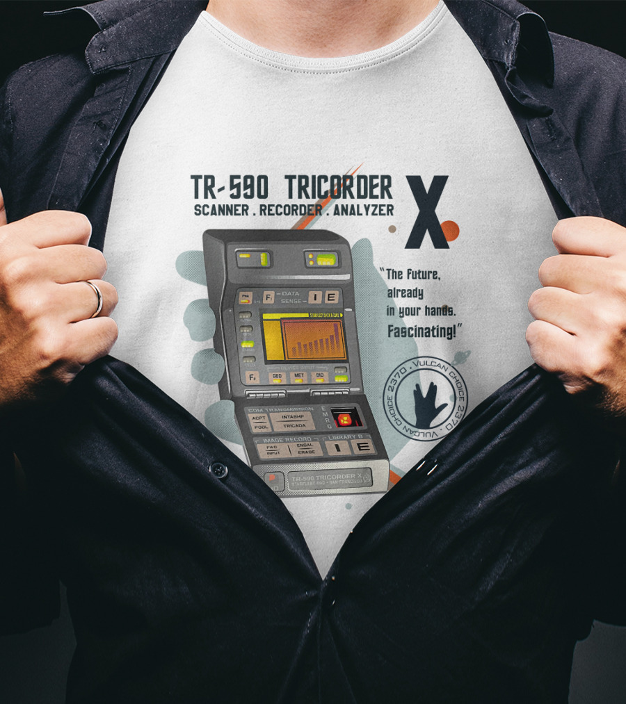 TR-590 Tricorder X Scanner Recorder Analyzer Star Trek Fascinating T-Shirt