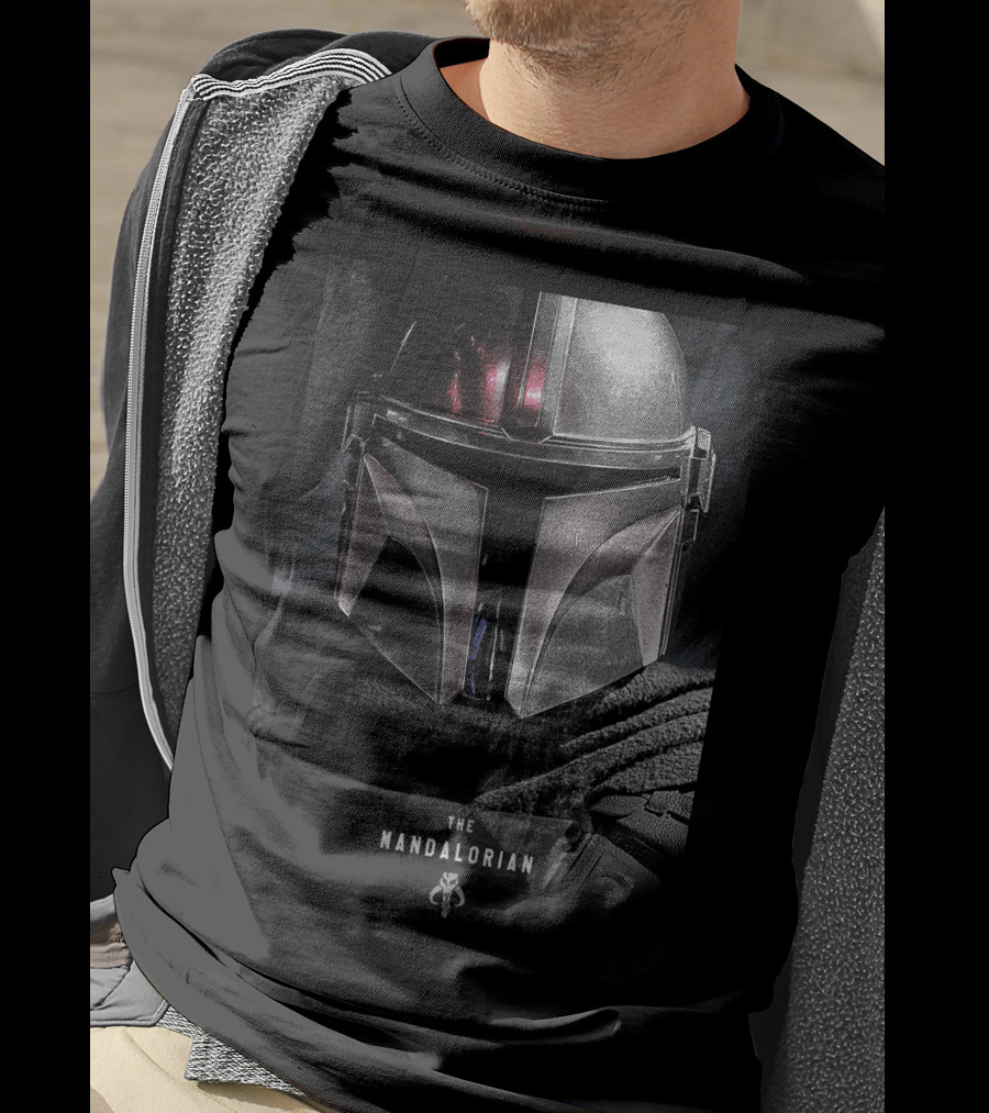 The Mandalorian Shiny Mysterious Star Wars Helmet T-Shirt