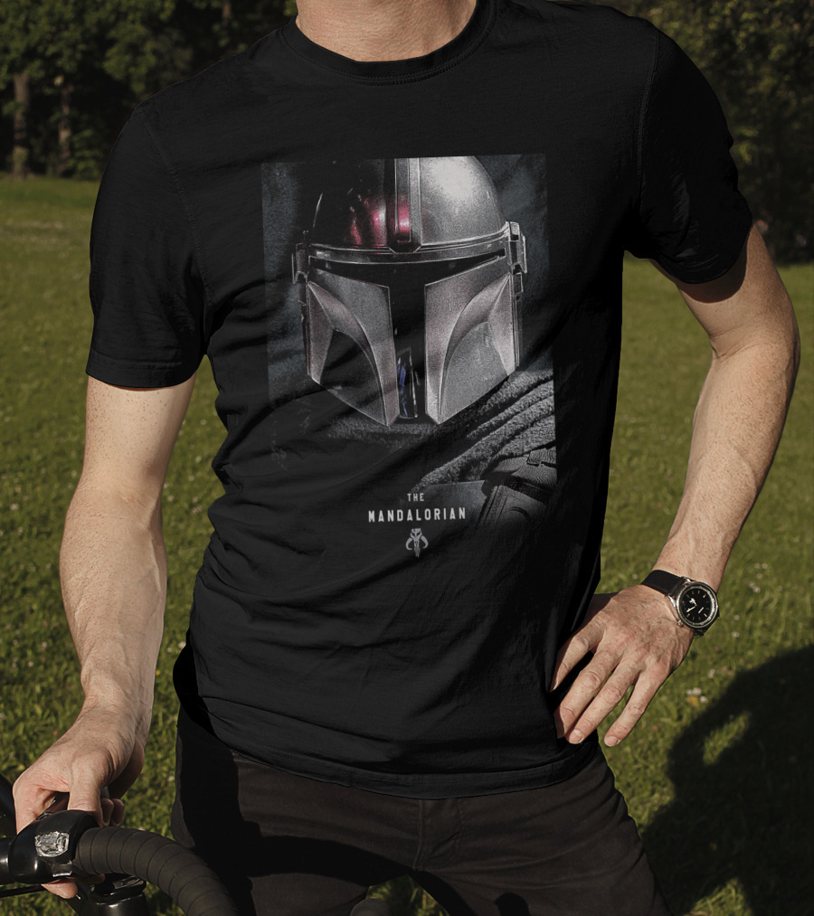 The Mandalorian Shiny Mysterious Star Wars Helmet T-Shirt