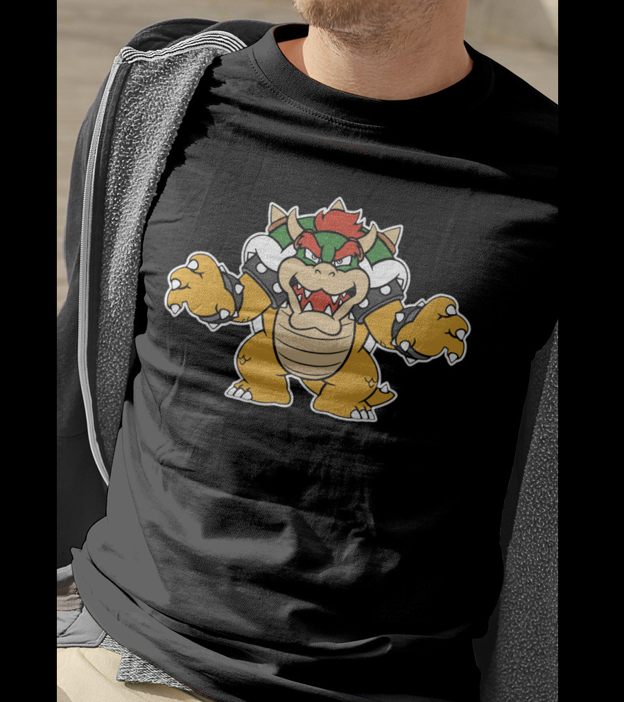 Here's Bowser Mario Villain Roaring Stance T-Shirt