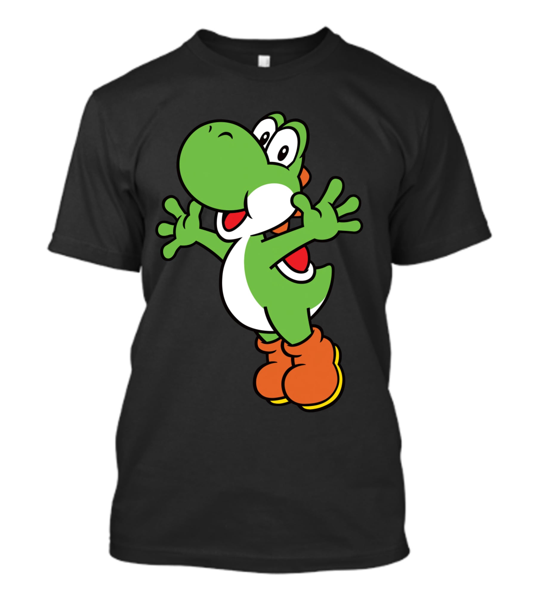 Yoshi Jump Green Dinosaur Iconic Character Image T-Shirt