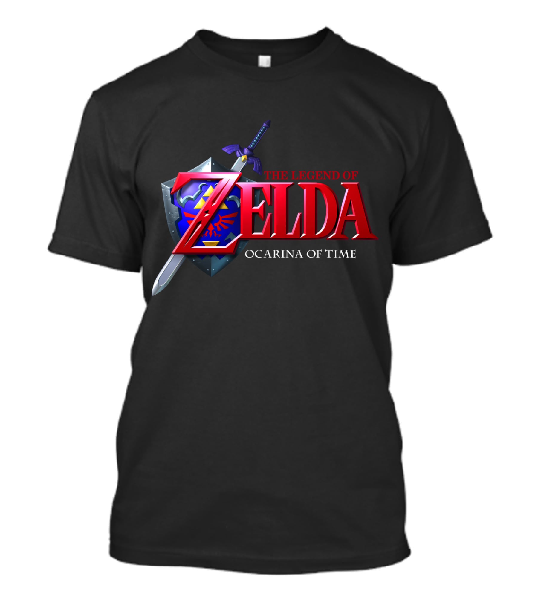The Legend Of Zelda Ocarina Of Time Master Sword Hylian Shield Emblem T-Shirt