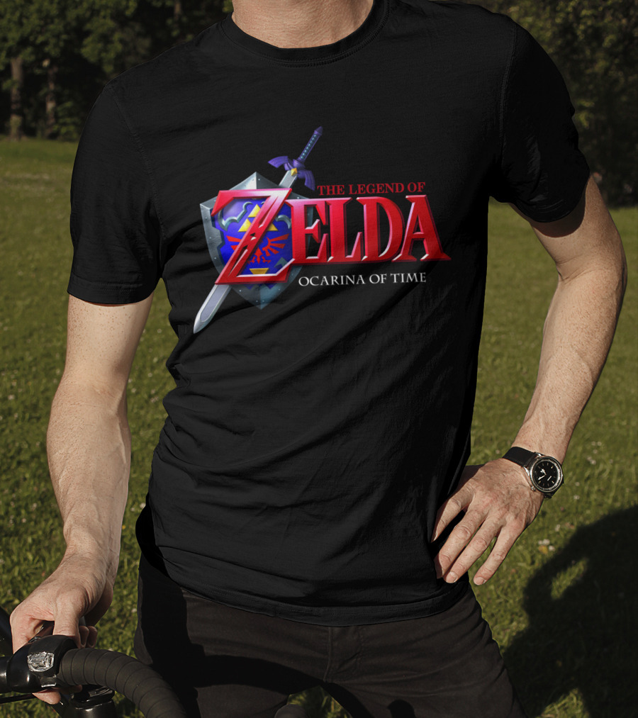 The Legend Of Zelda Ocarina Of Time Master Sword Hylian Shield Emblem T-Shirt