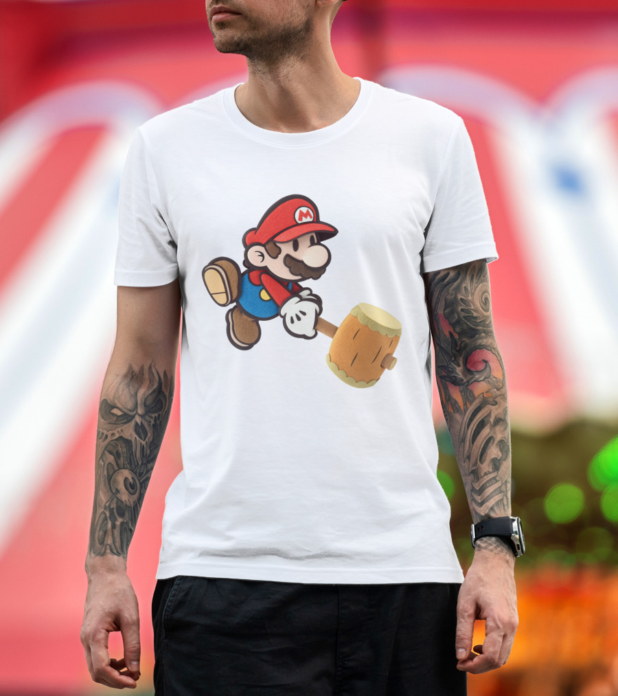 Super Mario Paper Hammer Mario T-Shirt
