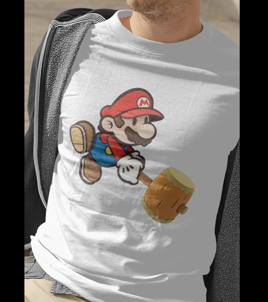 Super Mario Paper Hammer Mario T-Shirt