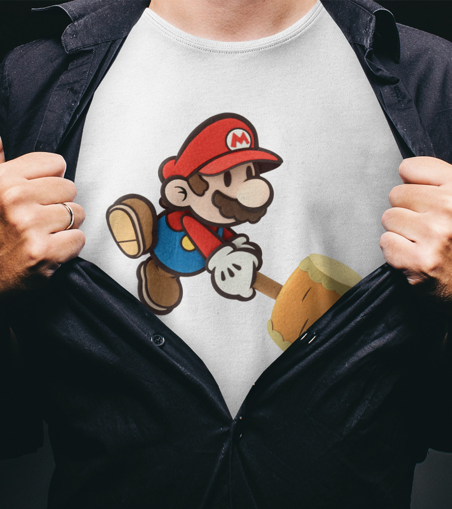 Super Mario Paper Hammer Mario T-Shirt