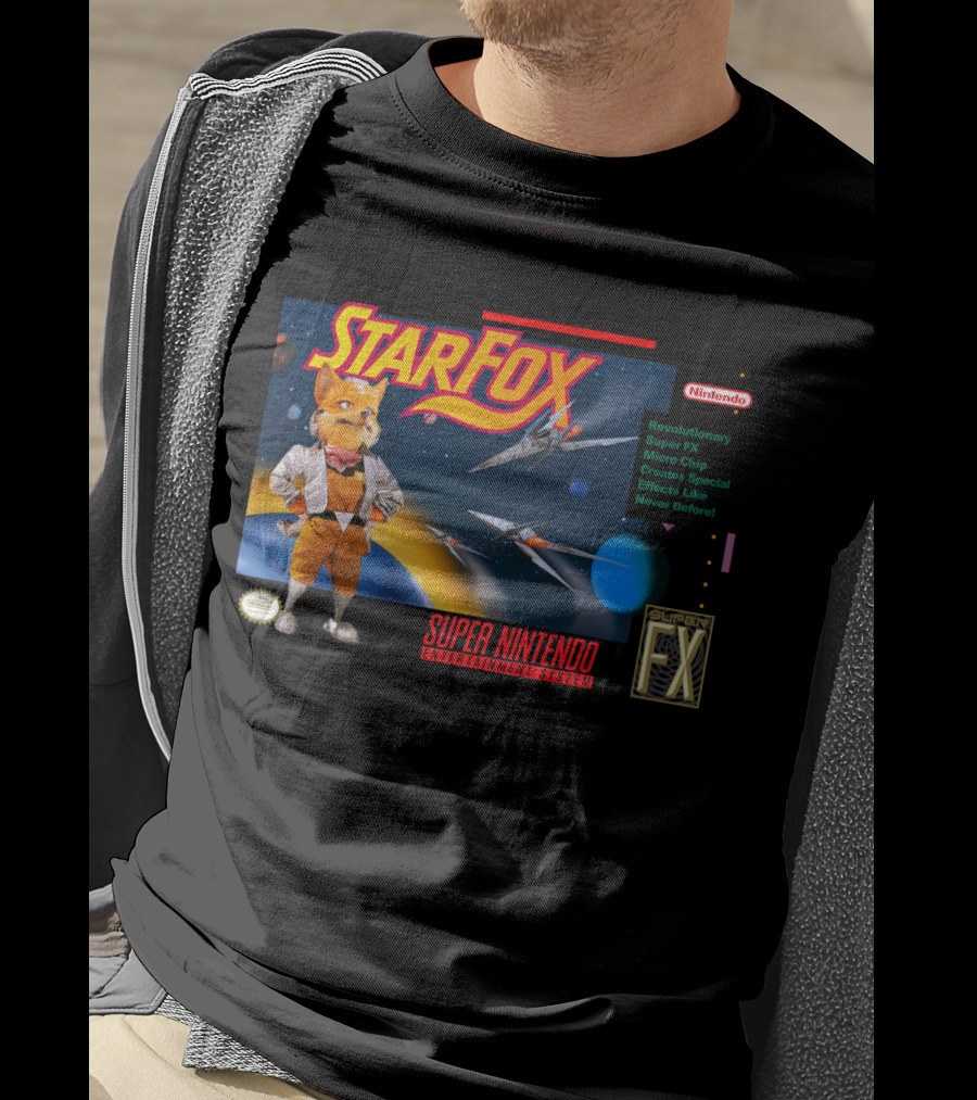 Star Fox Super Nintendo Entertainment System Super FX Chip Nintendo Game Box T-Shirt
