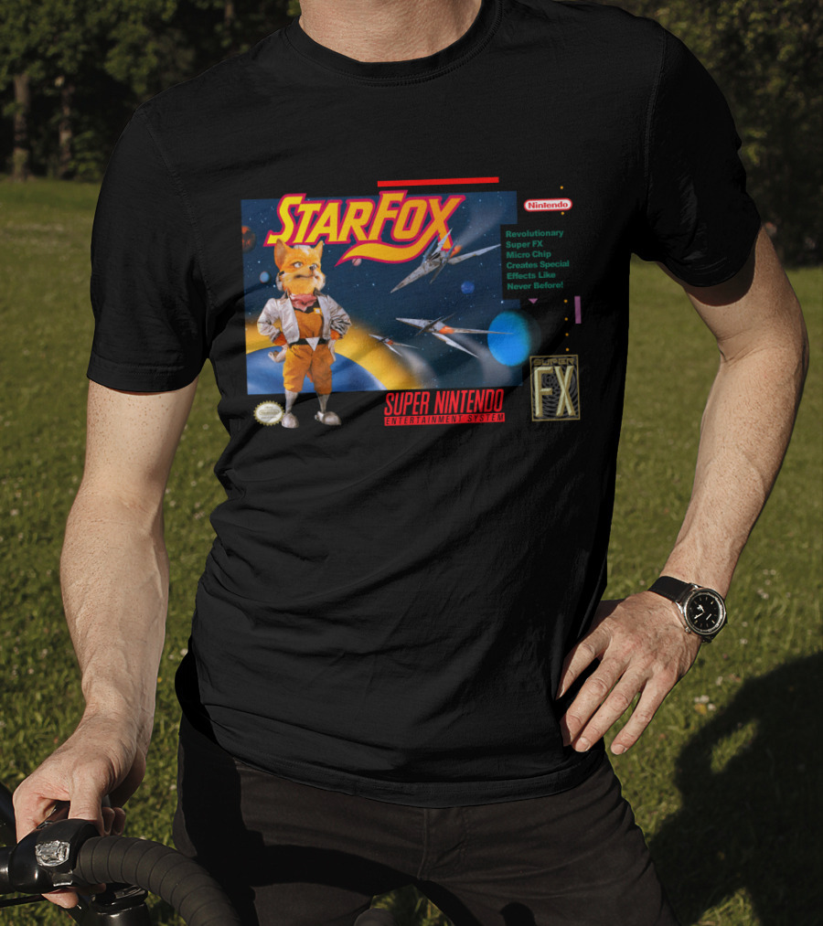 Star Fox Super Nintendo Entertainment System Super FX Chip Nintendo Game Box T-Shirt