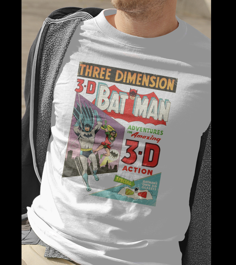 Three Dimension 3-D Batman Adventures In Amazing 3-D Action Special Batman's Own 3-D Glasses T-Shirt