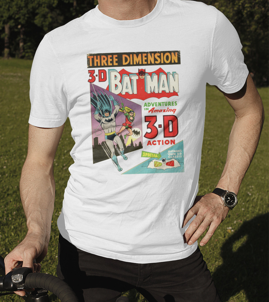 Three Dimension 3-D Batman Adventures In Amazing 3-D Action Special Batman's Own 3-D Glasses T-Shirt