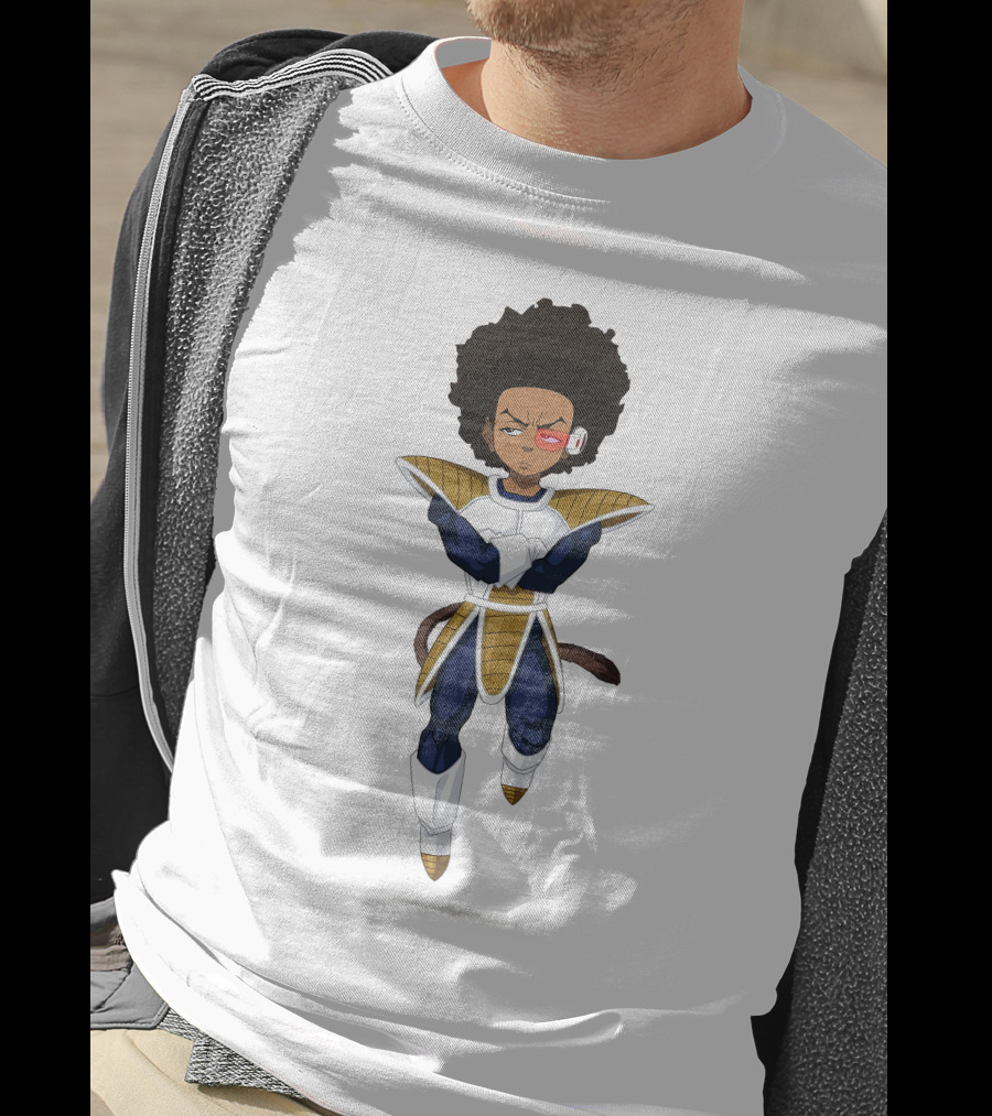 Huey Freeman X Saiyan Fusion Crossover Character T-Shirt