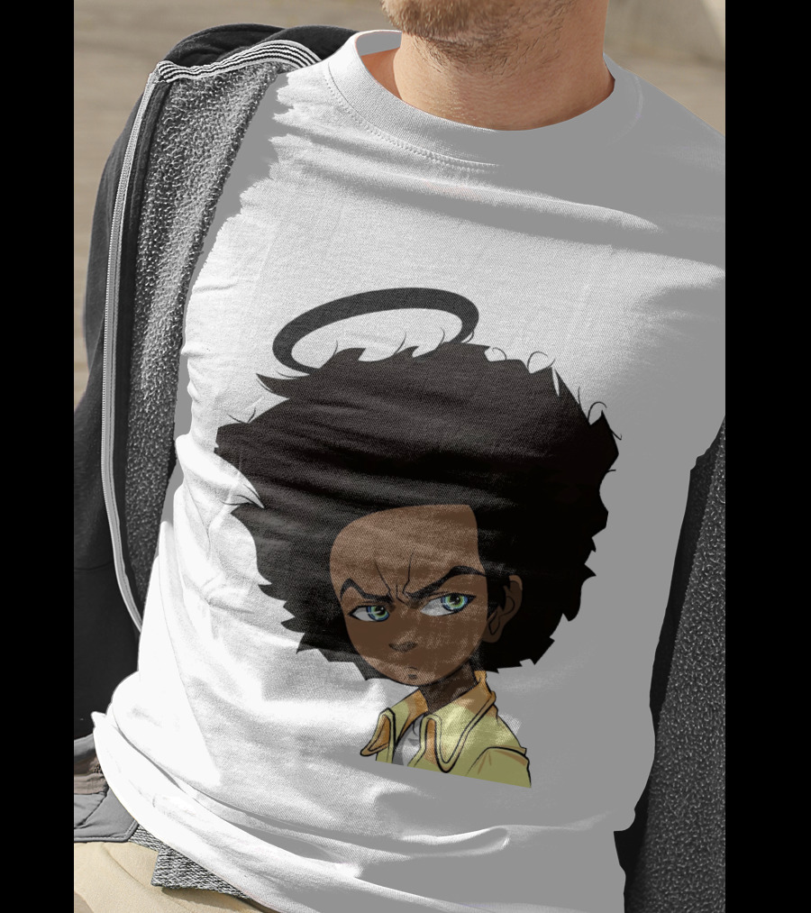 TBD7 Boondocks Huey Freeman Anime Halo T-Shirt