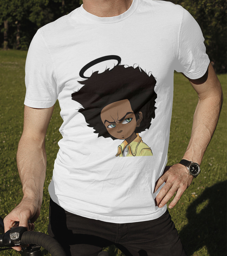 TBD7 Boondocks Huey Freeman Anime Halo T-Shirt