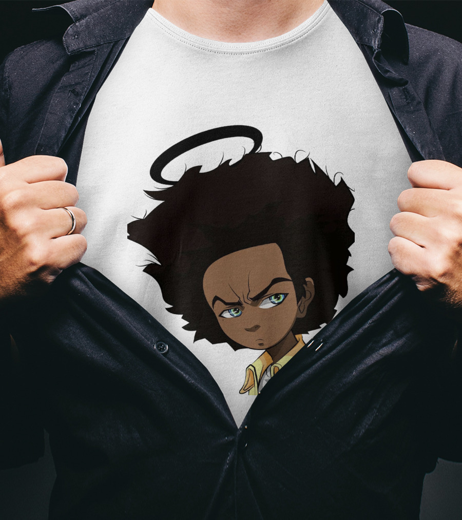 TBD7 Boondocks Huey Freeman Anime Halo T-Shirt