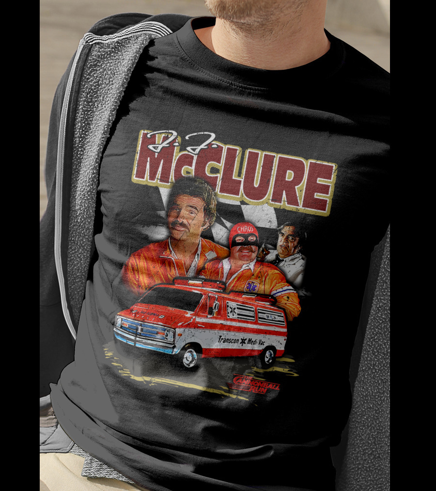 Cannonball Run J.J. McClure Transcon Med-Vac Van Racing T-Shirt