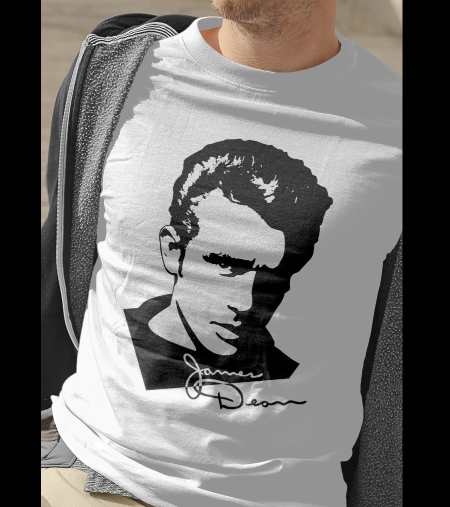 James Dean Portrait With Signature T-Shirt