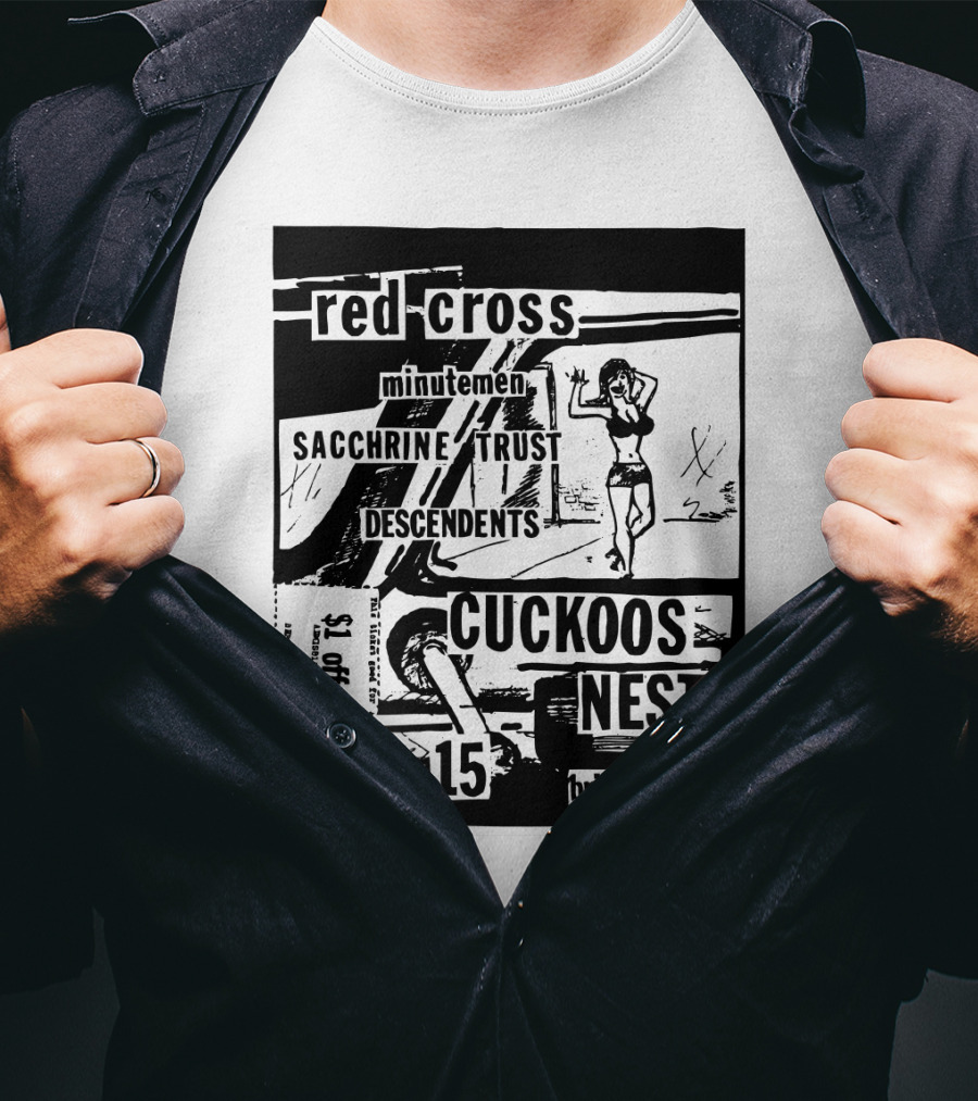 Red Cross Minutemen Sacchrine Trust Descendents Cuckoos Nest Sept 15 T-Shirt