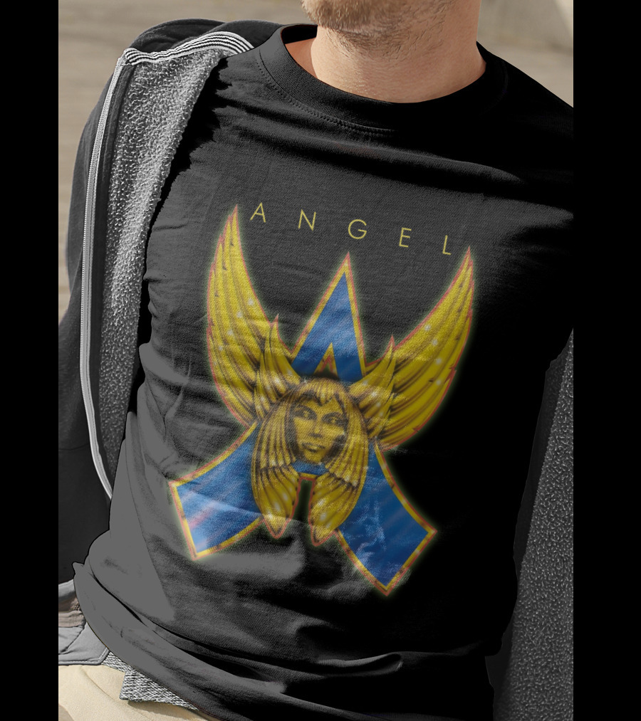 ANGEL Band Logo Winged Face Emblem T-Shirt