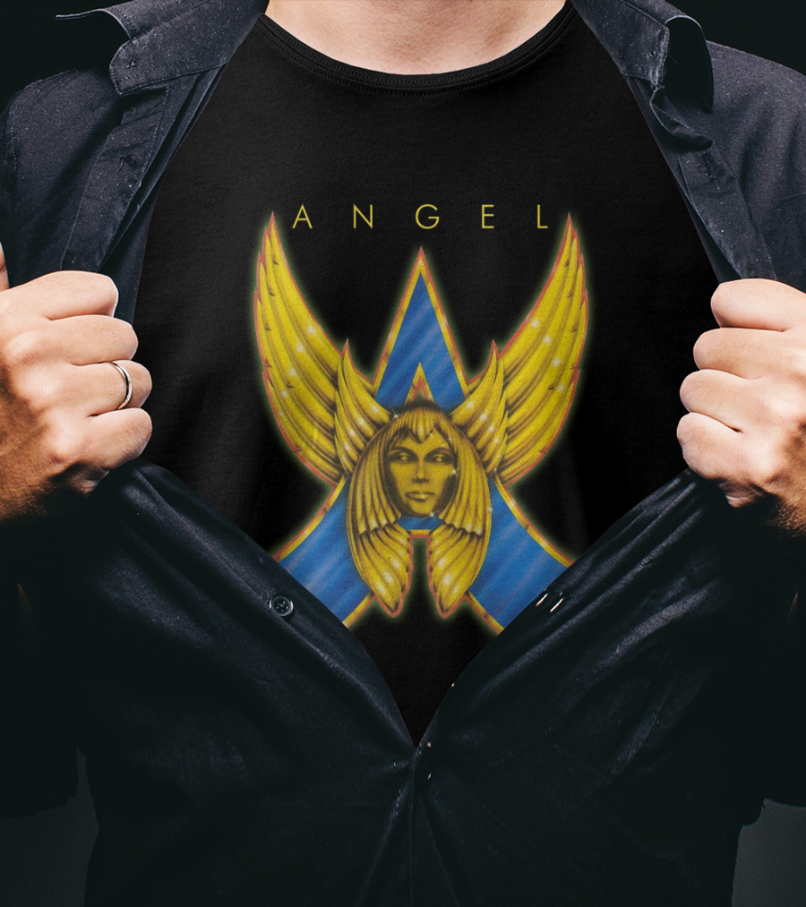 ANGEL Band Logo Winged Face Emblem T-Shirt