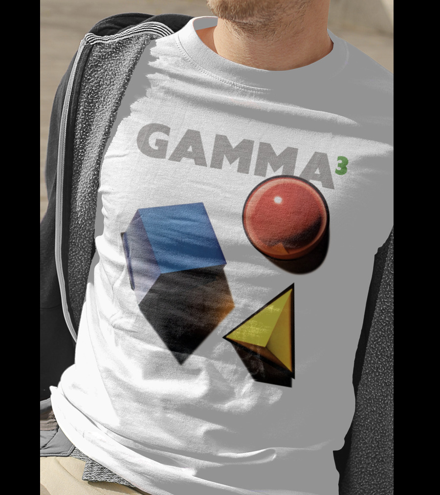 GAMMA 3 Geometric Shapes Cube Sphere Pyramid T-Shirt