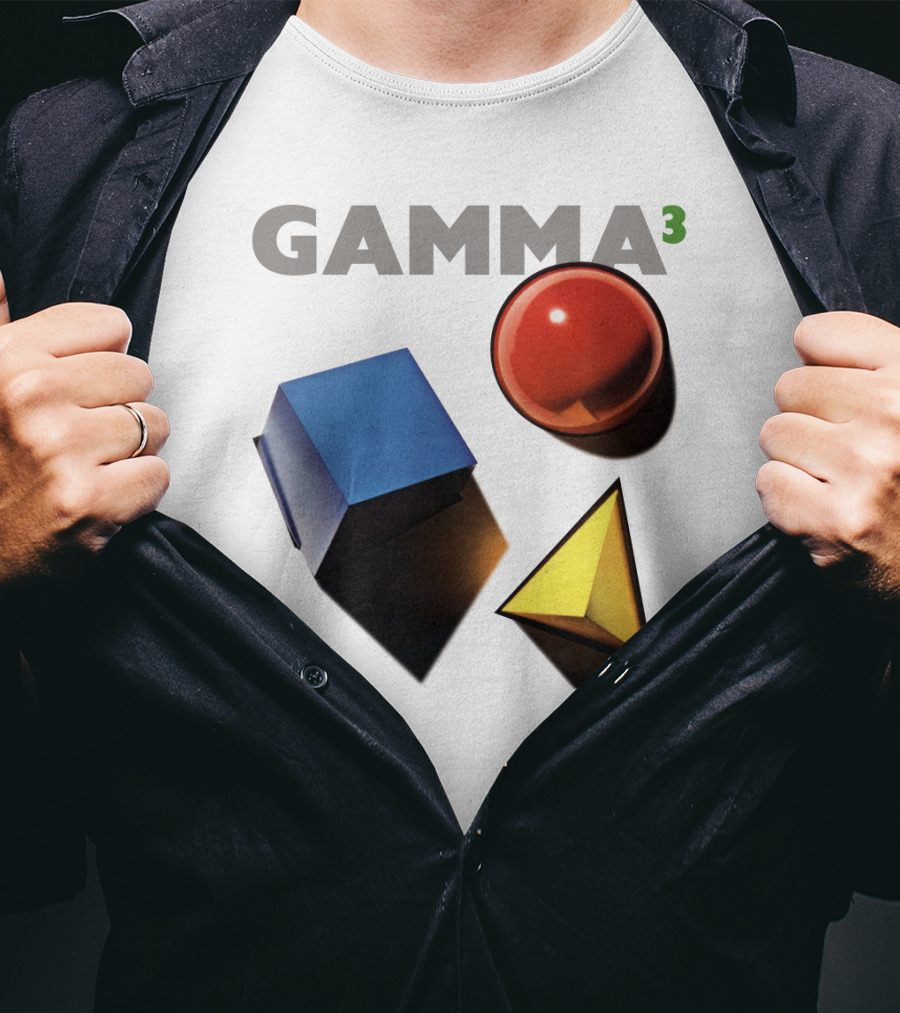 GAMMA 3 Geometric Shapes Cube Sphere Pyramid T-Shirt