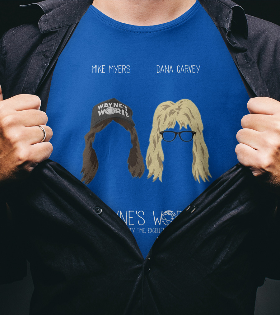 Wayne's World Mike Myers Dana Carvey Party Time Excellent T-Shirt