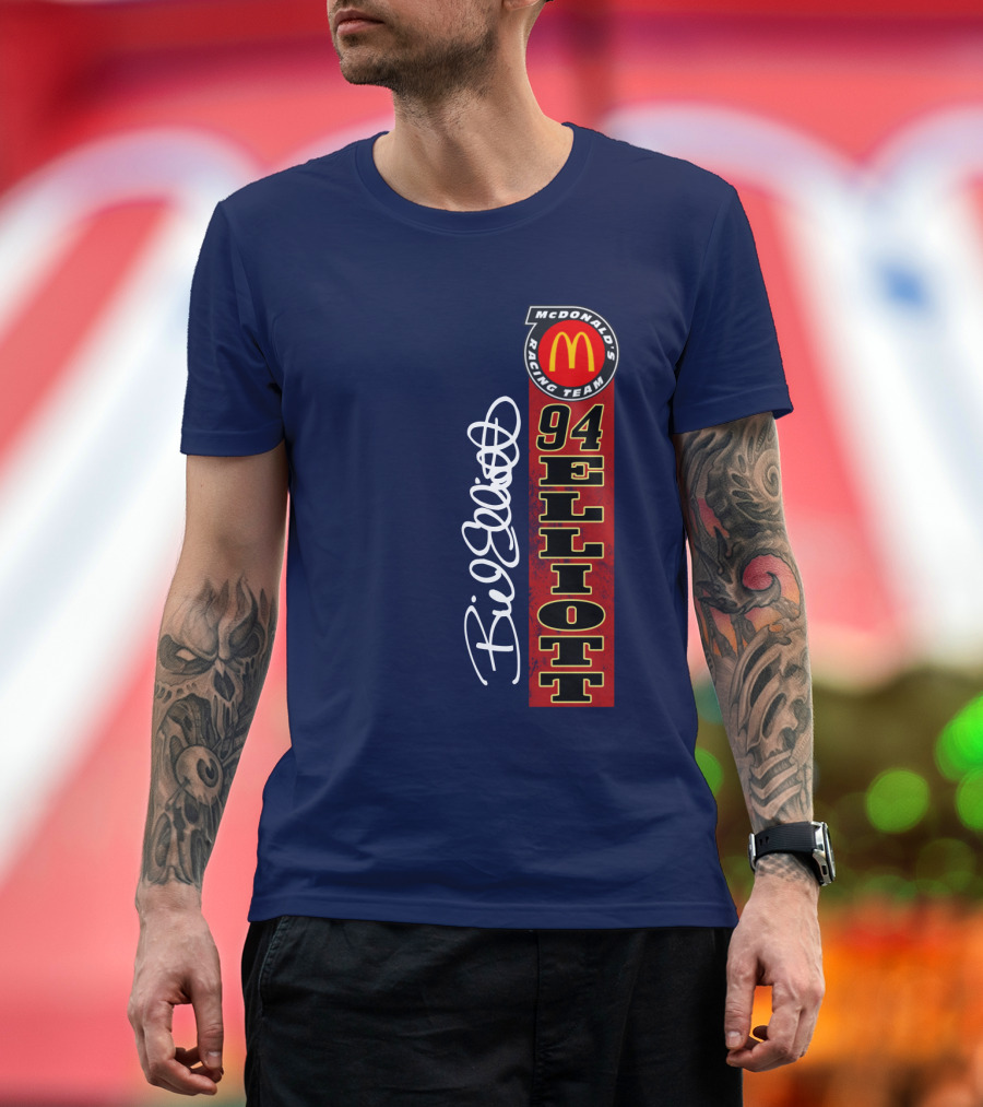 McDonald's Racing Team 94 Bill Elliott Signature T-Shirt
