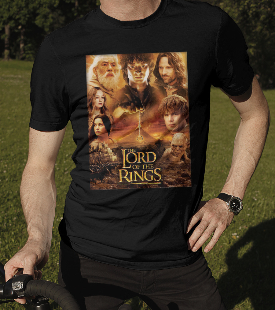 The Lord Of The Rings Gandalf Frodo Aragorn Sam Gollum Movie T-Shirt