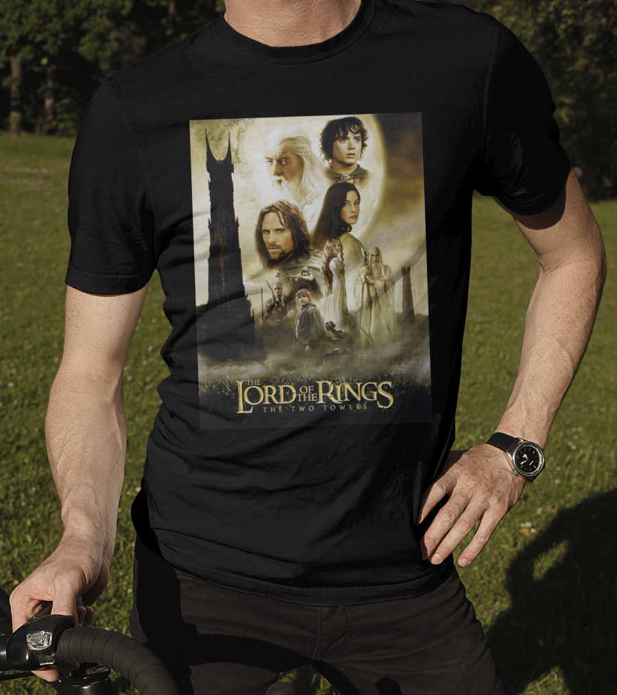 The Lord Of The Rings The Two Towers Movie Characters And Towers T-Shirt