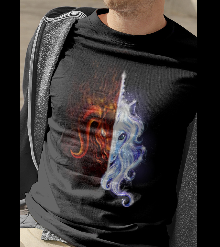 The Last Unicorn Duality Of Fire And Ice T-Shirt