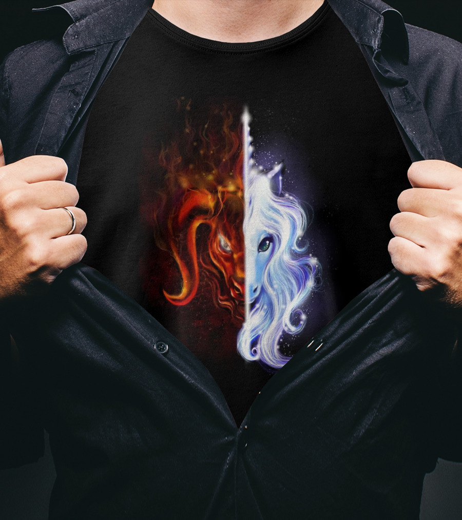 The Last Unicorn Duality Of Fire And Ice T-Shirt