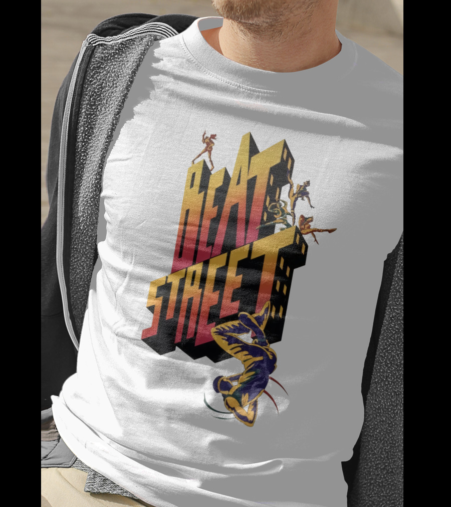 Beat Street Breakdancing Silhouette Graffiti Style Retro T-Shirt