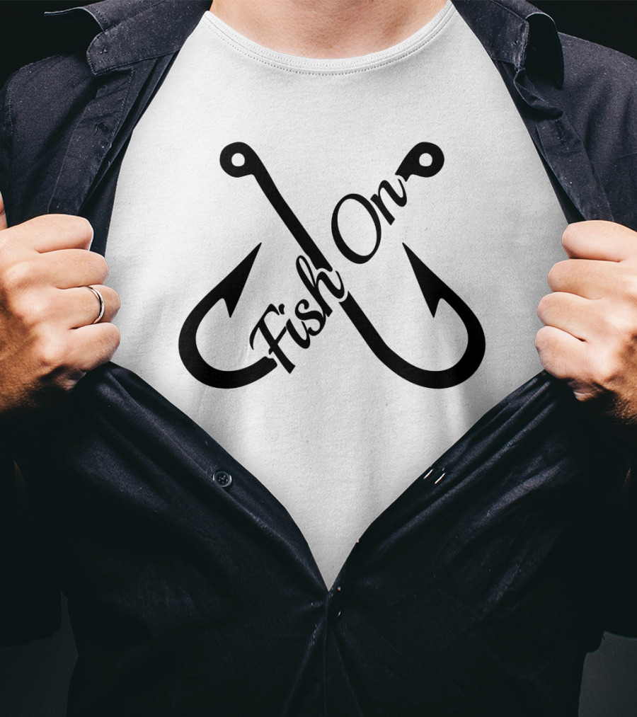 Fish On Hook Crossing T-Shirt