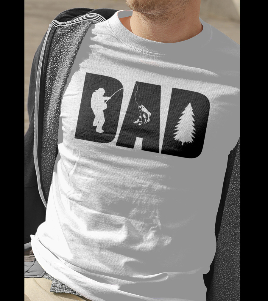 Dad Fishing Nature Tree T-Shirt