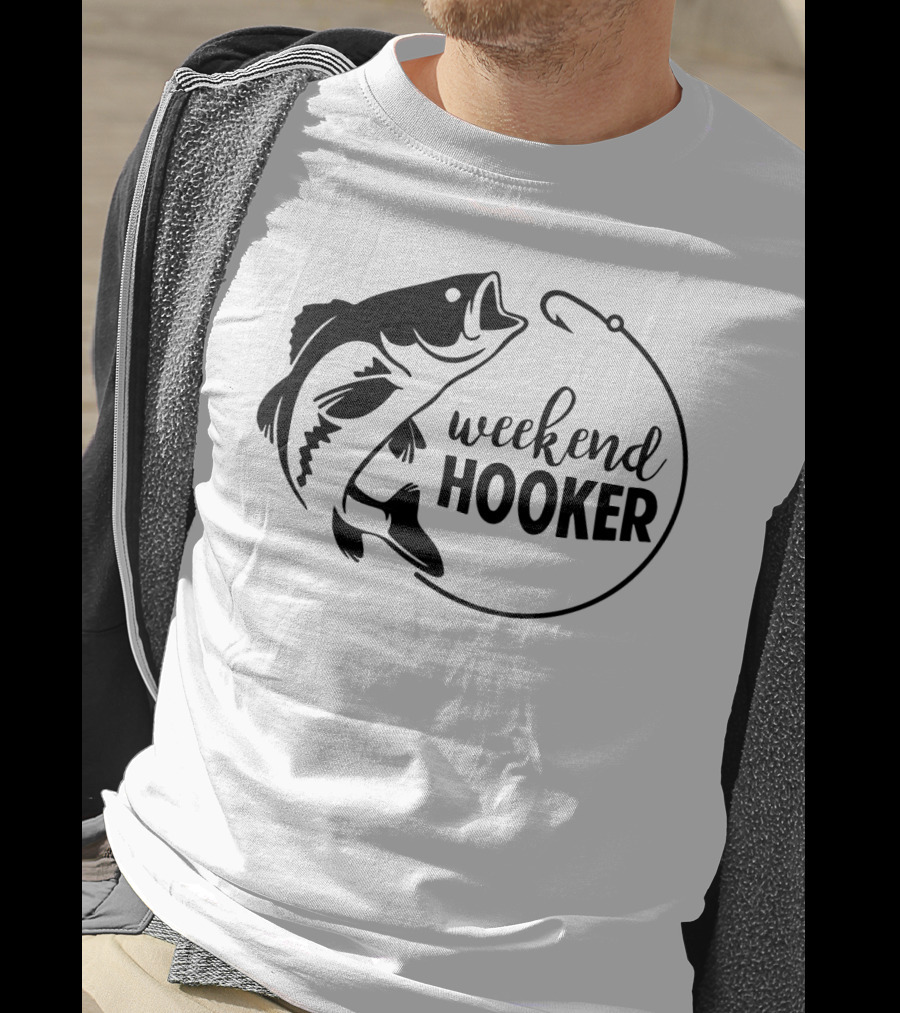 Weekend Hooker Fishing Enthusiast Bass Hook T-Shirt