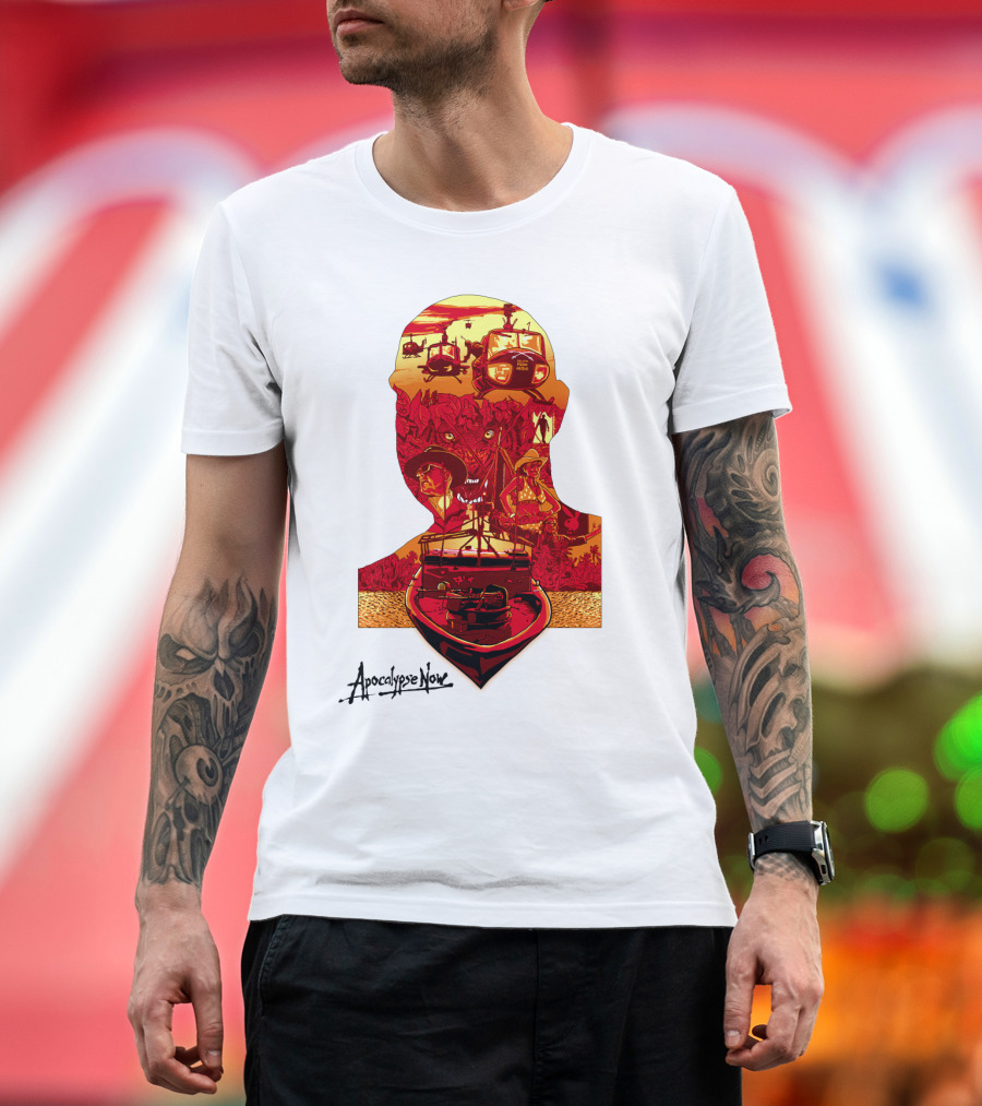 Apocalypse Now Graphic with Helicopters and Boat T-Shirt