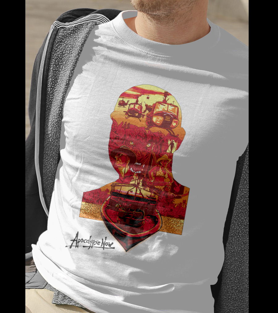 Apocalypse Now Graphic With Helicopters And Boat T-Shirt