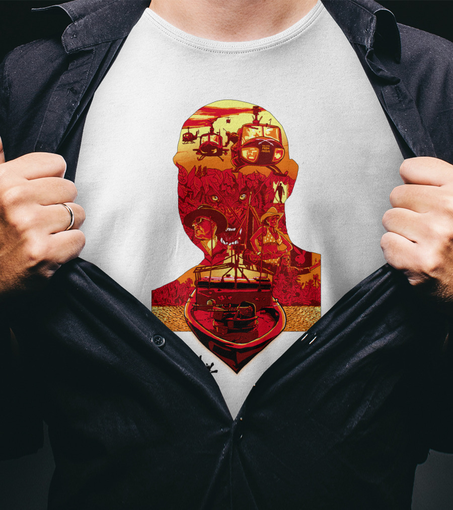 Apocalypse Now Graphic With Helicopters And Boat T-Shirt