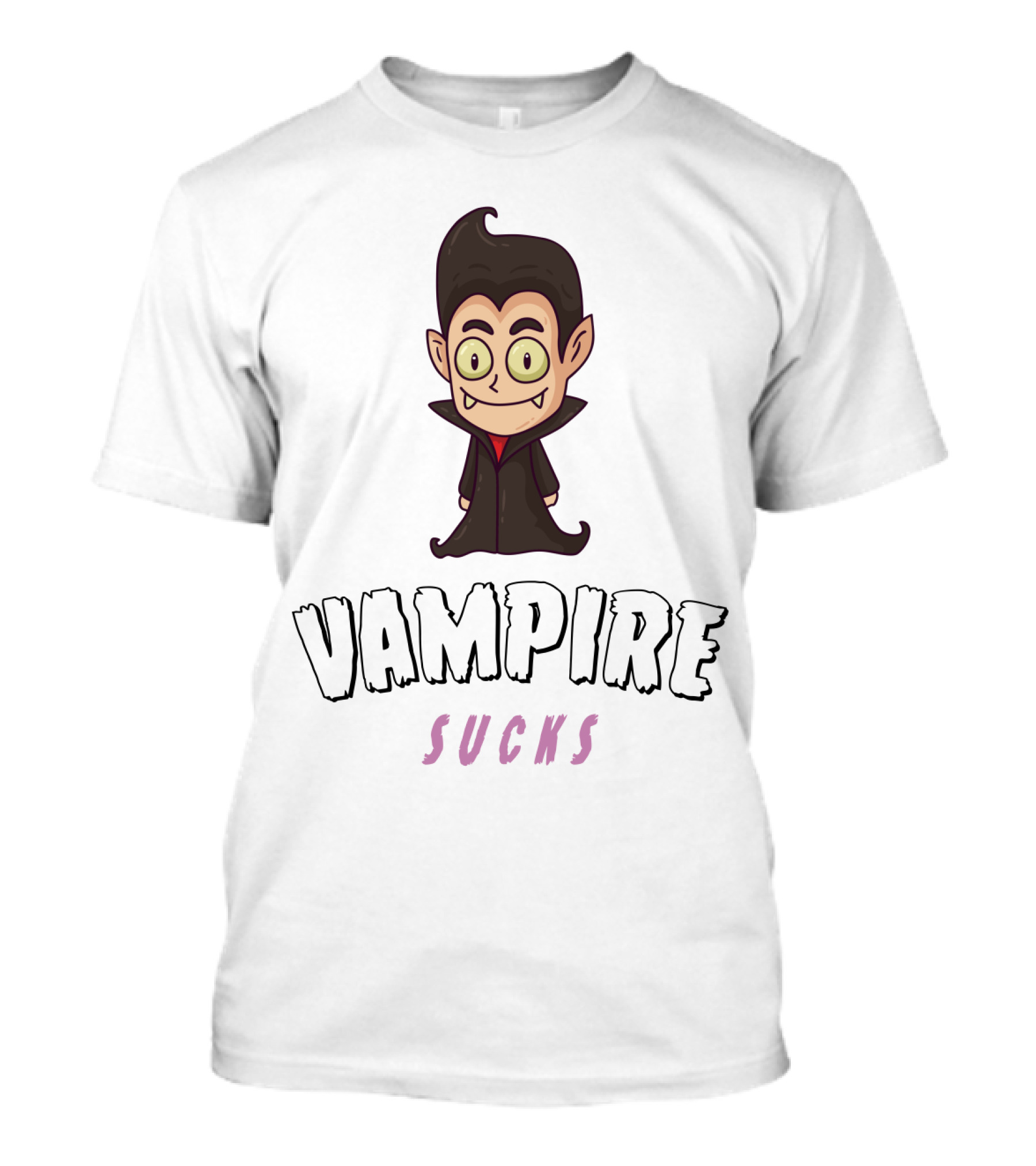Halloween Season Greetings Vampire Sucks Cartoony Character T-Shirt