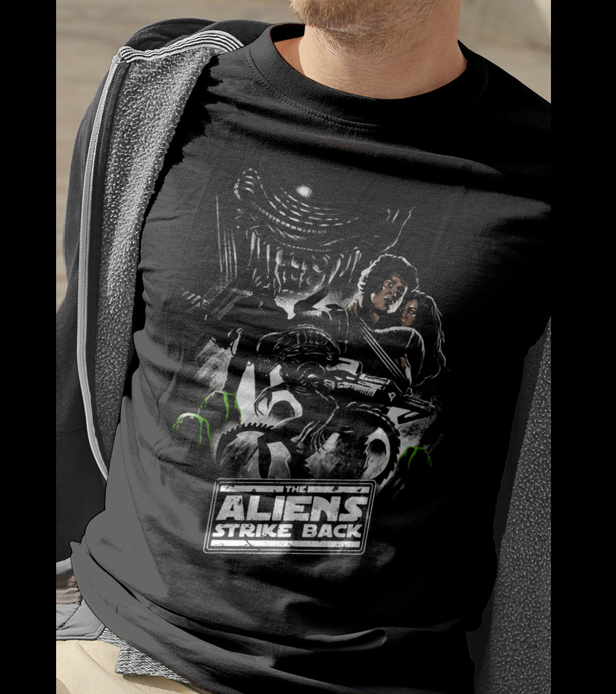 The Aliens Strike Back Sci-Fi Mashup Extravaganza T-Shirt