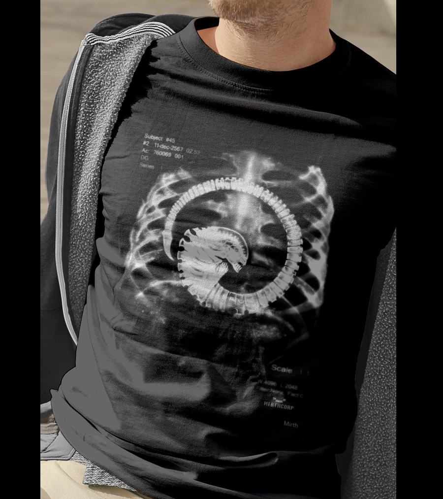 Subject #45 11-Dec-2567 X-Ray Alien Its A Baby Mirthcorp Series DG T-Shirt