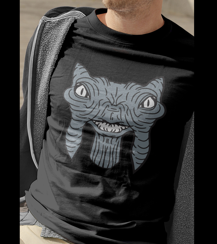 Alien Monster Creature Face Drawing T-Shirt