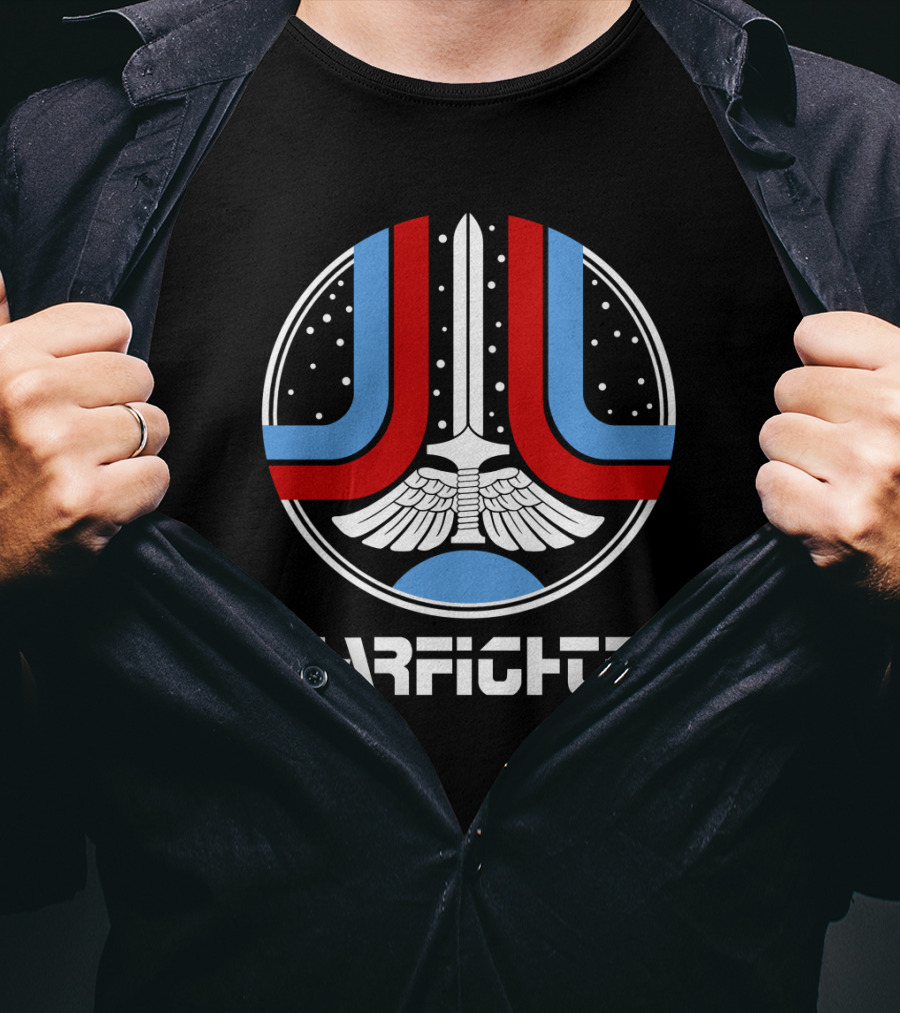 Starfighter 1984 Iconic Sci-Fi Emblem With Sword And Wings T-Shirt