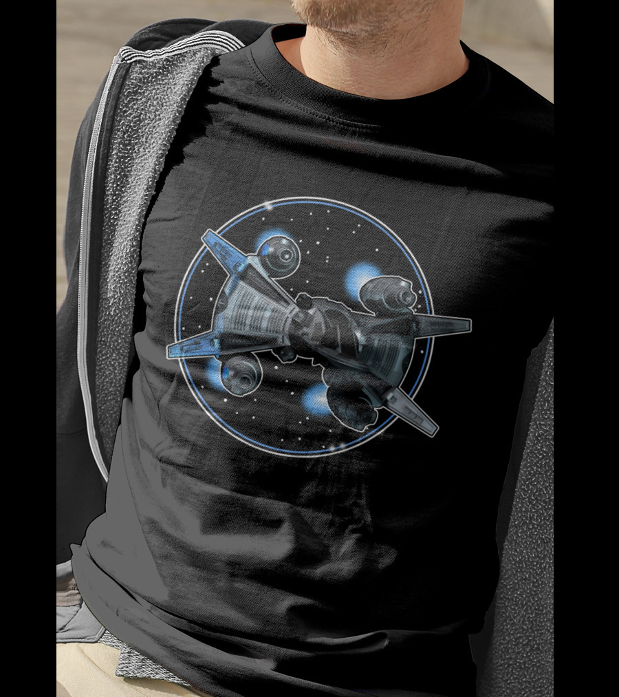 The Last Starfighter Gunstar Spaceship In Space Scene T-Shirt