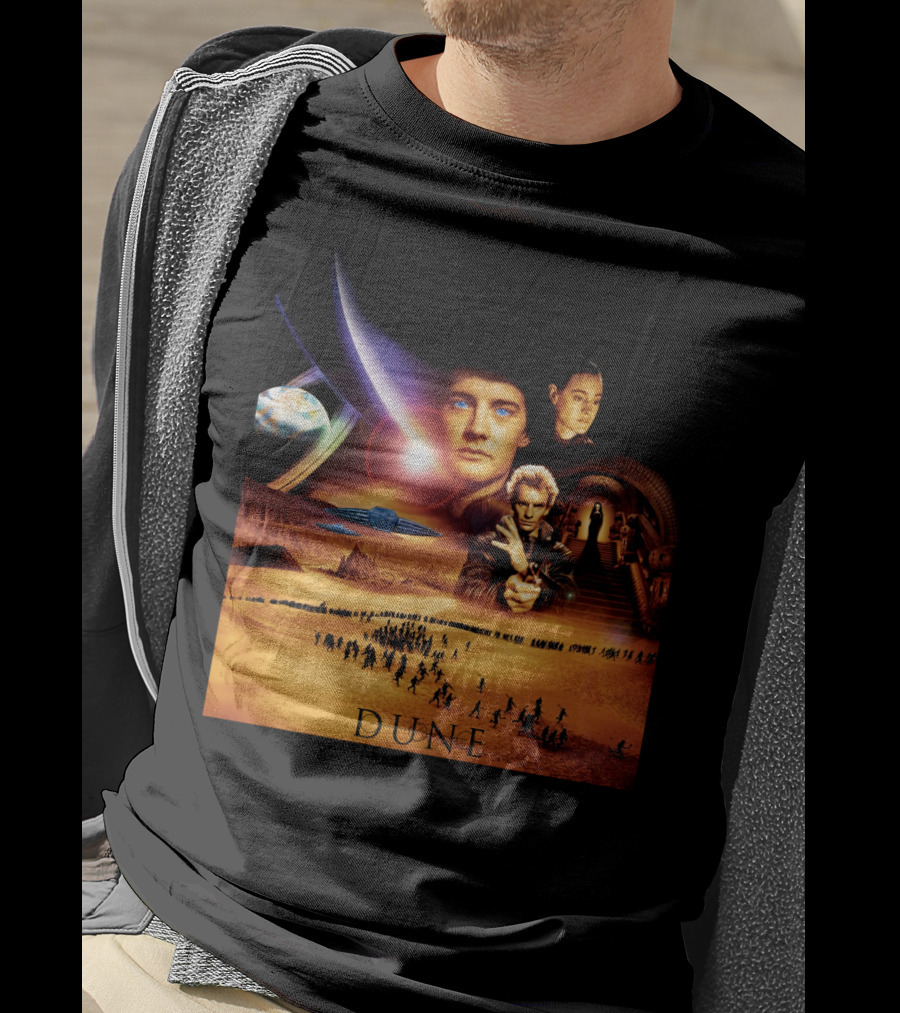 Dune Movie Characters And Desert Planet Collage T-Shirt