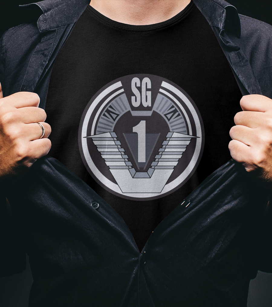SG1 Roman Numerals Badge T-Shirt