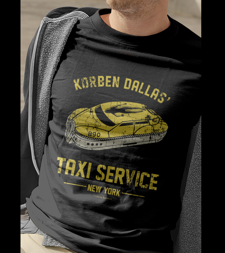 Korben Dallas' Taxi Service New York The Fifth Element B90 T-Shirt